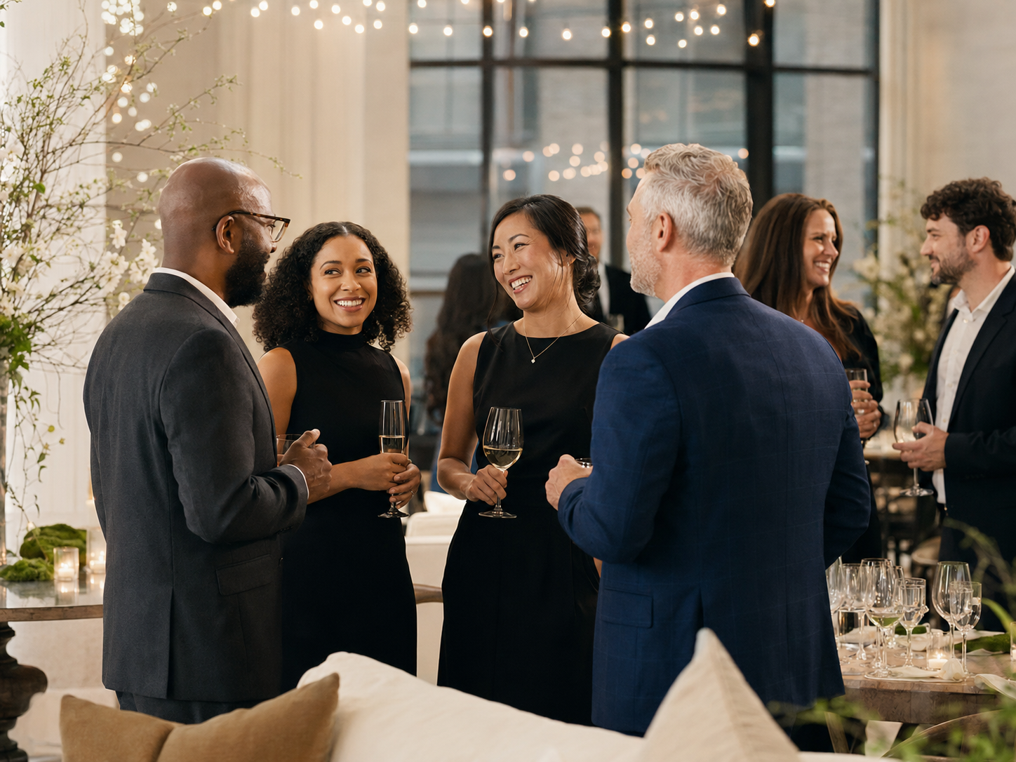 Candid photography at an elegant indoor event