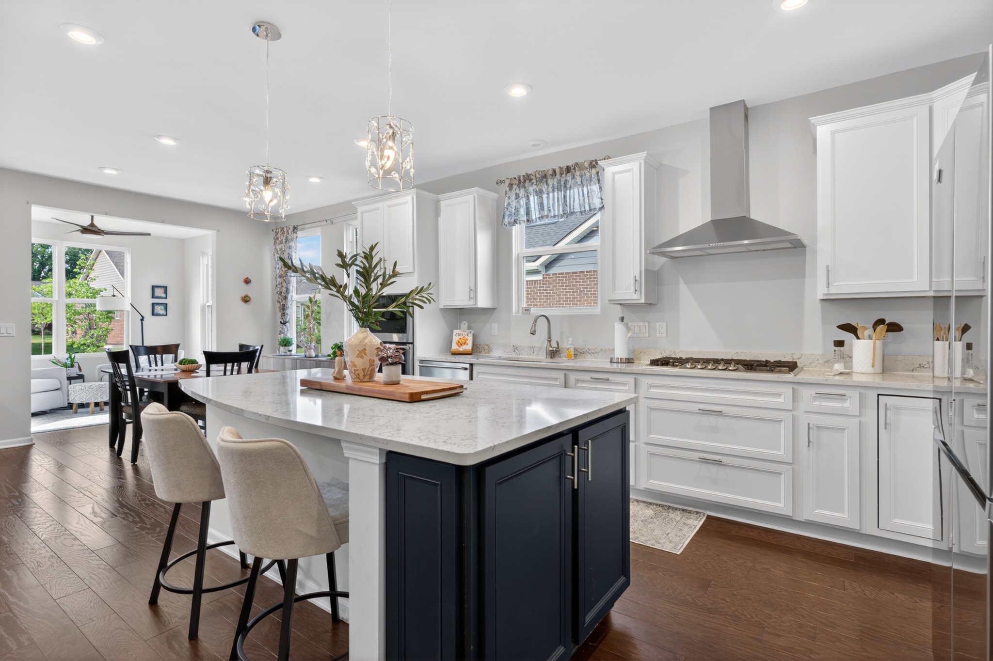 Bright, professionally photographed kitchen in a Southeast Michigan home